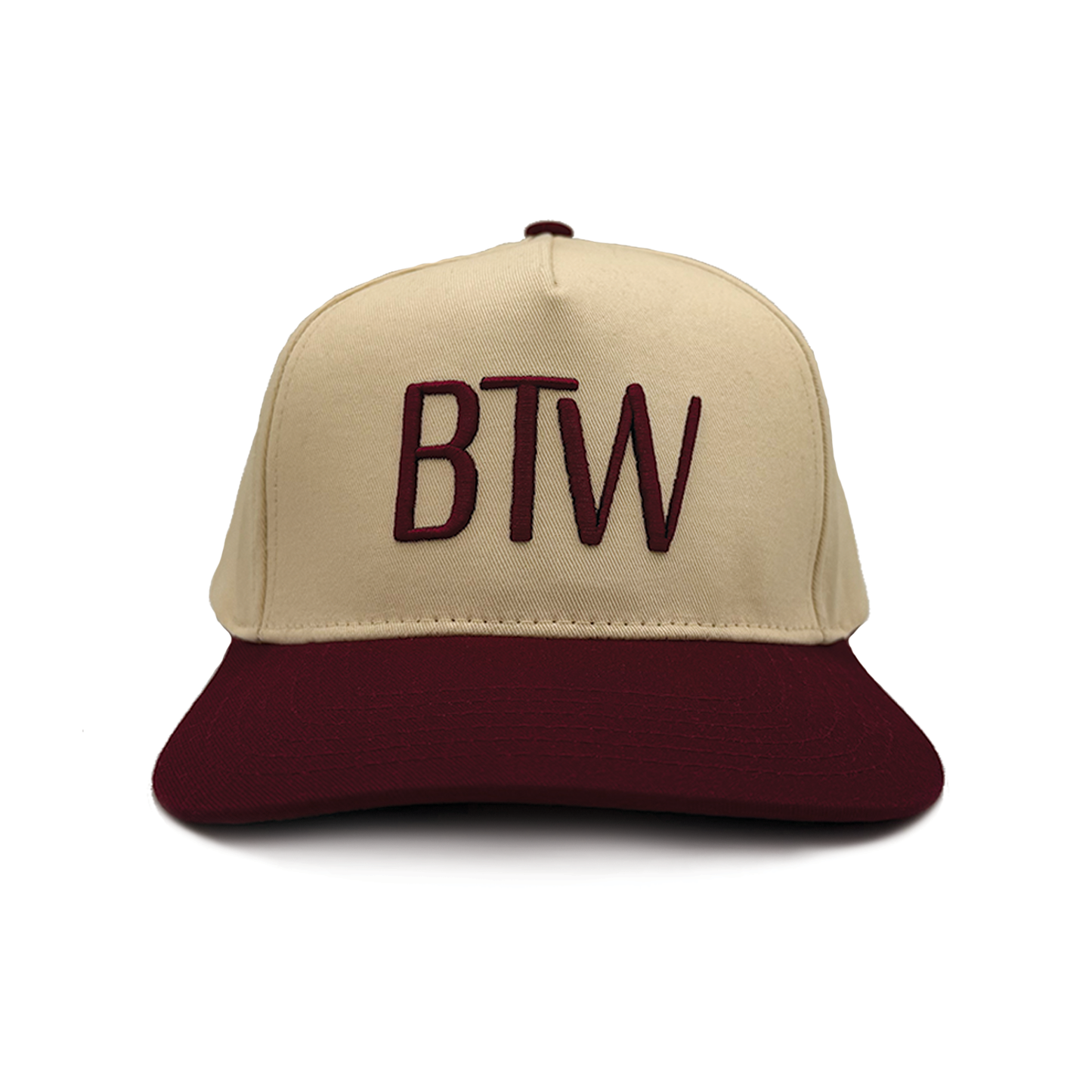 BTW Crimson Two-Tone 3D Puff Canvas Hat