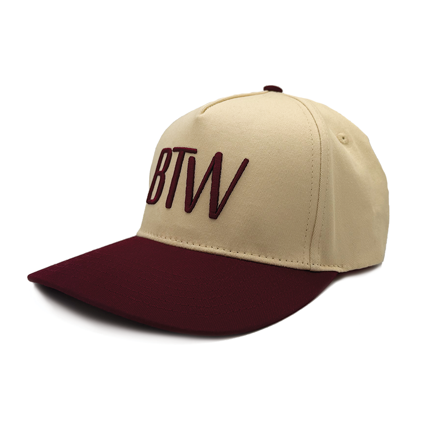 BTW Crimson Two-Tone 3D Puff Canvas Hat